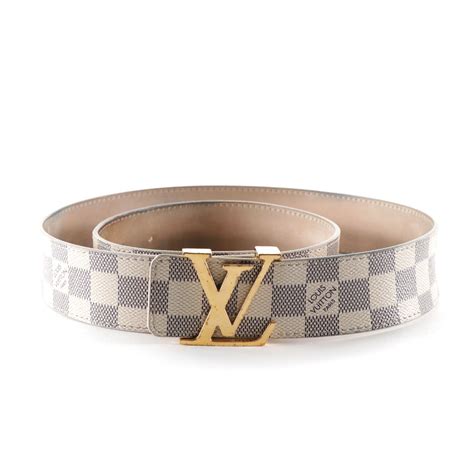 louis vuitton belt white checkered|louis vuitton reversible monogram belt.